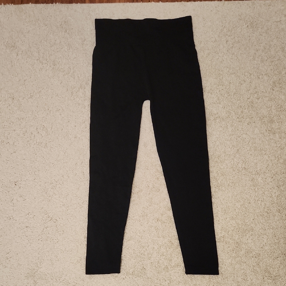 Feathers Black Maternity Leggings High Waist